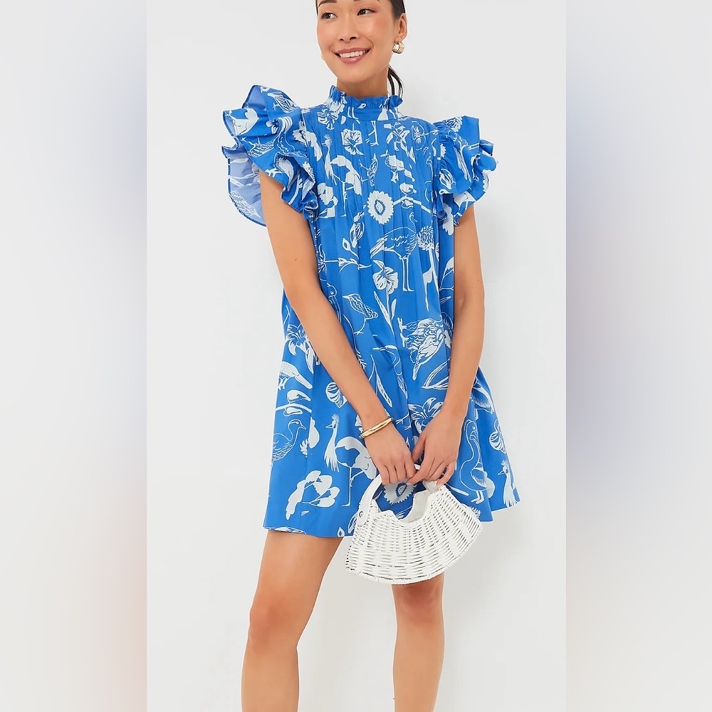 Oliphant Blue and White Floral Dress